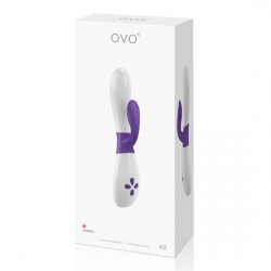 OVO K2 VIBRADOR CONEJITO BLANCO/LILA