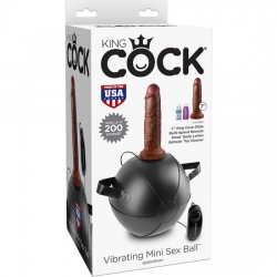 MINI SEX BALL CON DILDO 18 CM MARRÓN