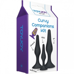 CURVY COMPANIONS KIT 3 PLUGS SILICONA NEGRO