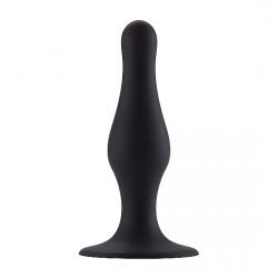 PLUG ANAL CON BASE SUCCIÓN - TALLA L - NEGRO