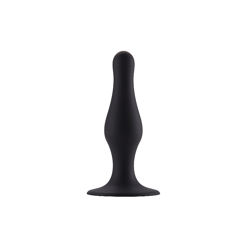 PLUG ANAL CON BASE SUCCIÓN - TALLA L - NEGRO