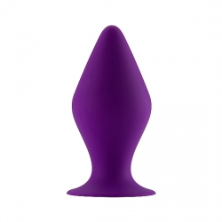 PLUG SILICONA CON BASE SUCCIÓN - MEDIANO - MORADO