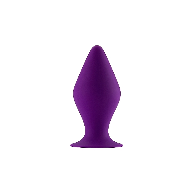 PLUG SILICONA CON BASE SUCCIÓN - MEDIANO - MORADO