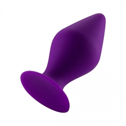 PLUG SILICONA CON BASE SUCCIÓN - MEDIANO - MORADO