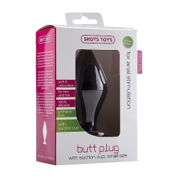 PLUG SILICONA CON BASE SUCCIÓN - PEQUEÑO - NEGRO