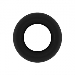 SONO No. 46 ANILLO 2,6 CM - NEGRO