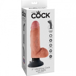 KING COCK PENE REALÍSTICO VIBRADOR 18 CM