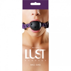 LUST BONDAGE MORDAZA CON BOLA - MORADO