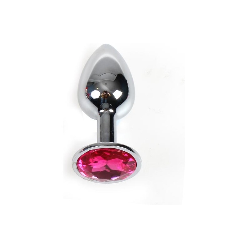 PLUG ANAL METAL PEQUEÑO FUCSIA CON BOLSA