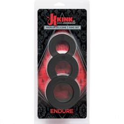 ENDURE SET DE ANILLOS SILICONA NEGRO