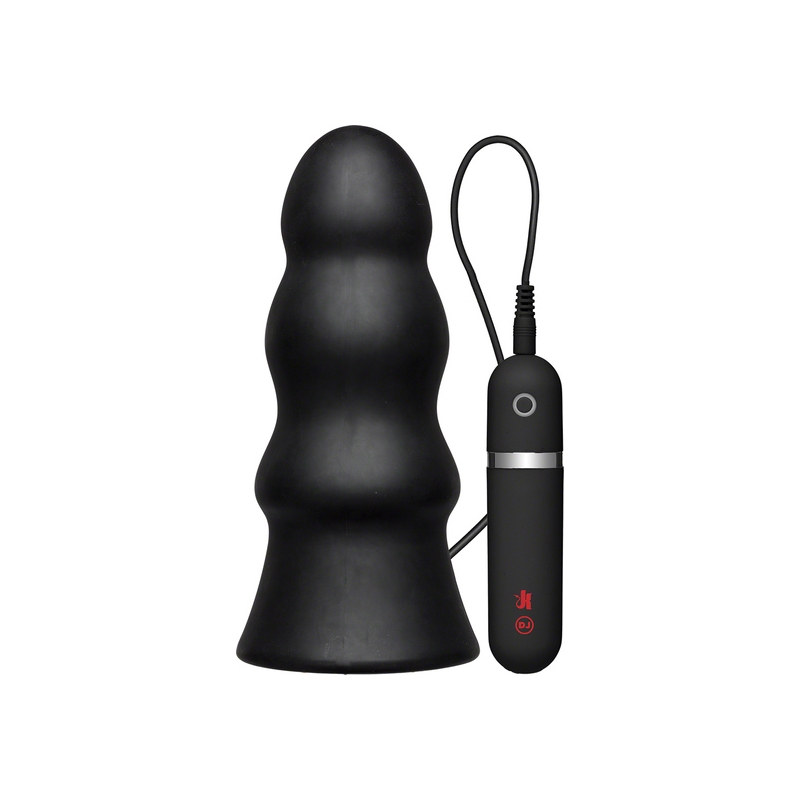 PLUG VIBRADOR DE SILICONA 19 CM NEGRO