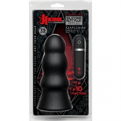 PLUG VIBRADOR DE SILICONA 19 CM NEGRO