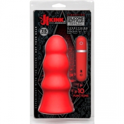 PLUG VIBRADOR DE SILICONA 19 CM ROJO