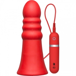 PLUG VIBRADOR DE SILICONA 20 CM ROJO