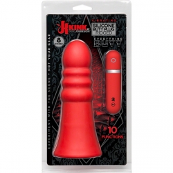 PLUG VIBRADOR DE SILICONA 20 CM ROJO