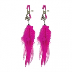 FETISH FANTASY PINZAS PARA PEZONES CON PLUMAS ROSA