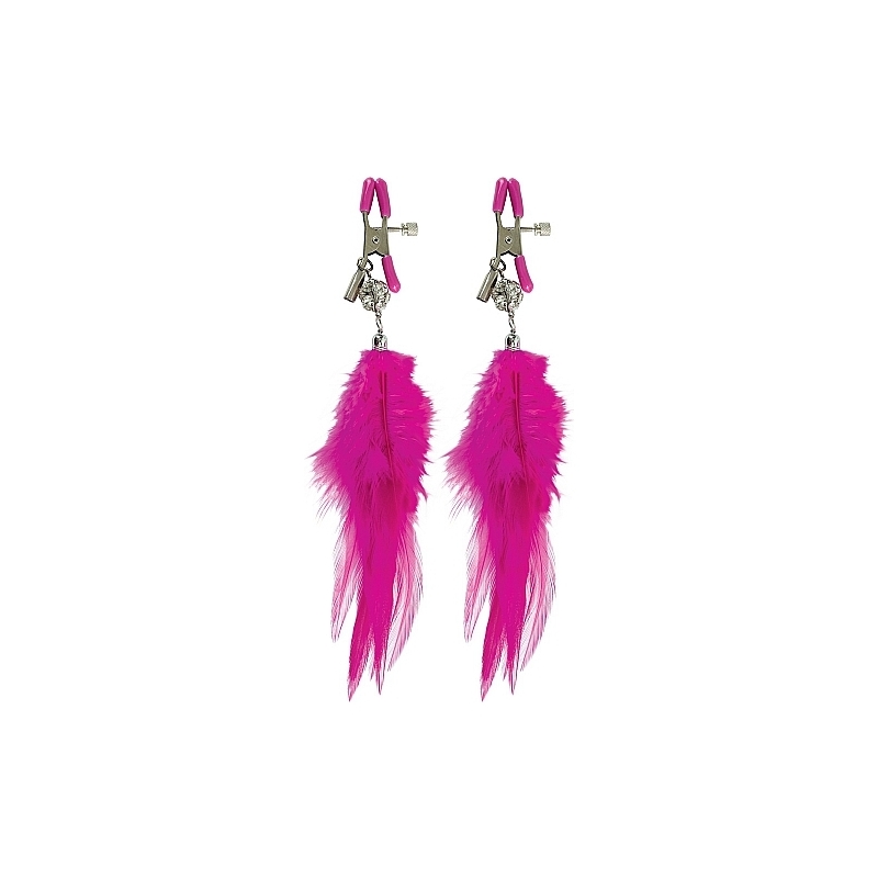 FETISH FANTASY PINZAS PARA PEZONES CON PLUMAS ROSA