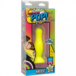 AMERICAN POP DILDO SILICONA 10 CM AMARILLO