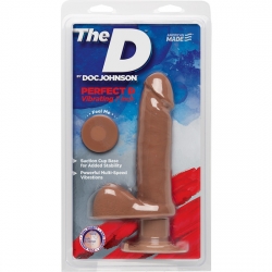 THE PERFECT D PENE VIBRADOR 18CM CARAMELO