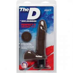 THE PERFECT D PENE VIBRADOR 18CM CHOCOLATE