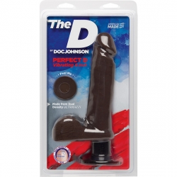 THE PERFECT D PENE VIBRADOR 20CM CHOCOLATE