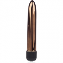 VIBRADOR METÁLICO CON GEMA ORO