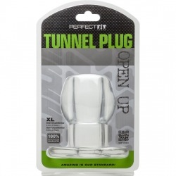 PERFECT FIT PLUG TUNNEL SILICONA TRANSPARENTE XL