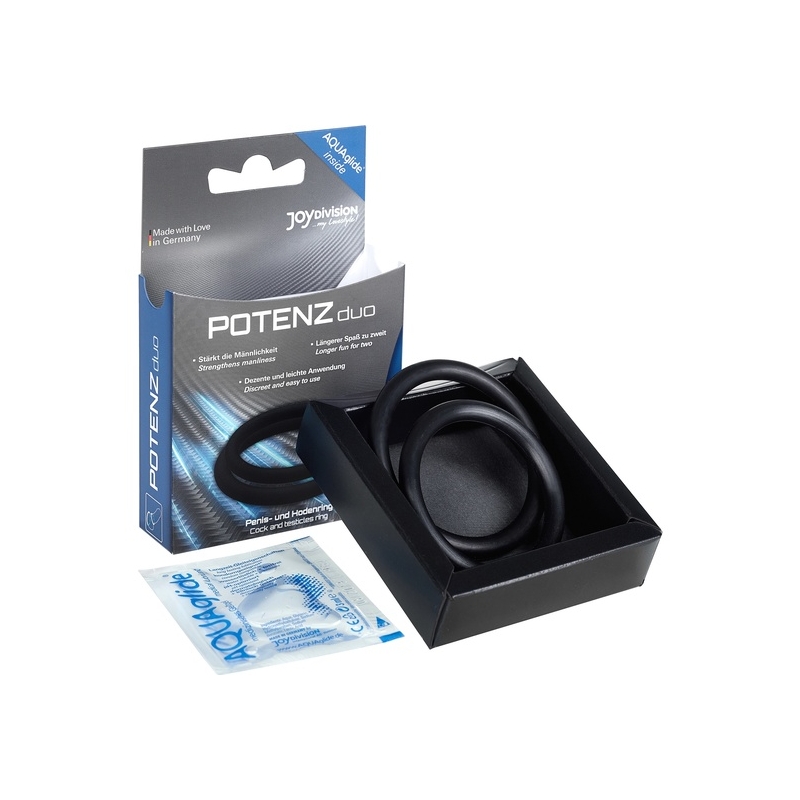 POTENZ DUO ANILLOS PENE MEDIANO - NEGRO