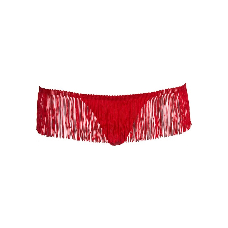 LEG AVENUE TANGA ROJO CON FLECOS