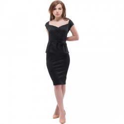 PURPURA CONCEPT VESTIDO MAGLIE NEGRO