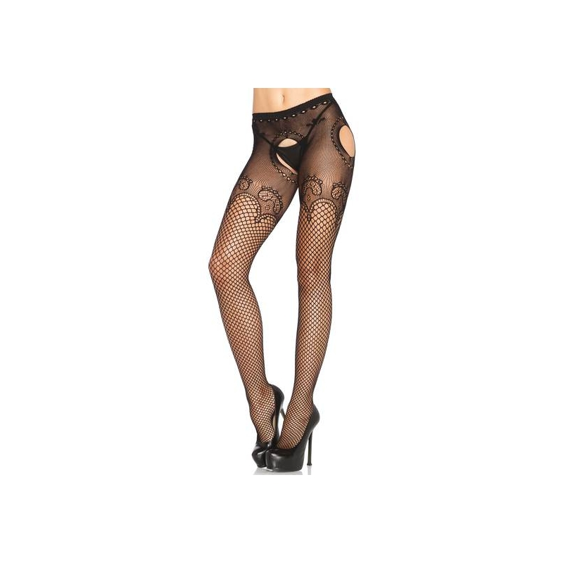 LEG AVENUE PANTY ESTAMPADO CON ABERTURAS