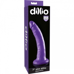 DILDO 19 CM DELGADO MORADO