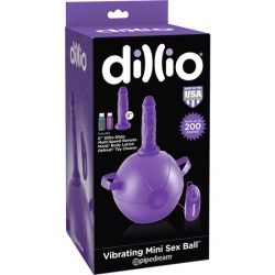 MINI SEX BALL CON DILDO 15 CM MORADO