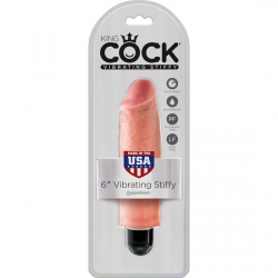 KING COCK 6 VIBRADOR STIFFY FLESH