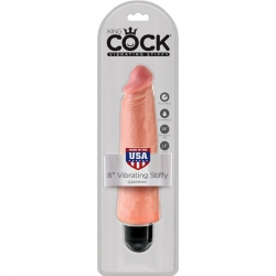 KING COCK 8 VIBR STIFFY FLESH