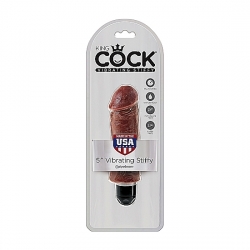 KING COCK 12,7 CM VIBRADOR STIFFY MARRÓN