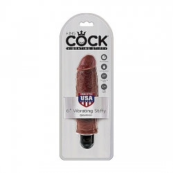 KING COCK 15,3 CM VIBRADOR STIFFY MARRÓN