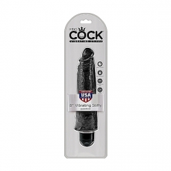 KING COCK 20 CM VIBRADOR STIFFY NEGRO