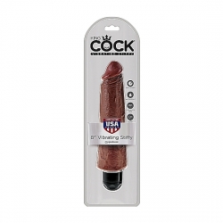 KING COCK 20,3 CM VIBRADPR STIFFY MARRÓN