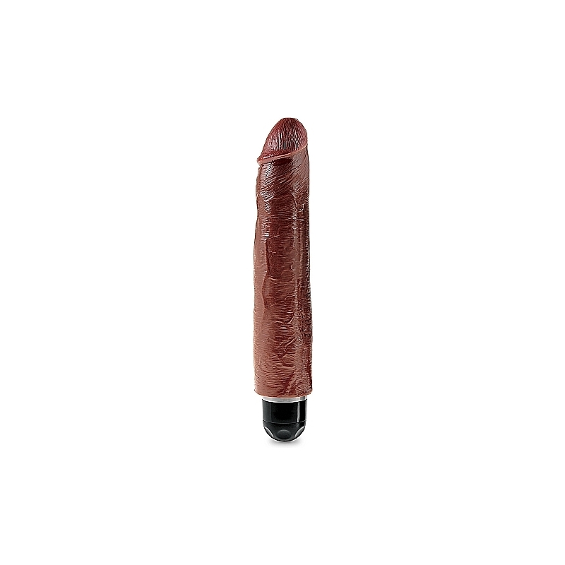 KING COCK 25,4CM VIBRADOR STIFFY MARRÓN