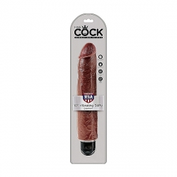 KING COCK 25,4CM VIBRADOR STIFFY MARRÓN