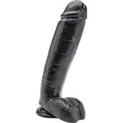 PENE 25,5CM CON TESTICULOS NEGRO