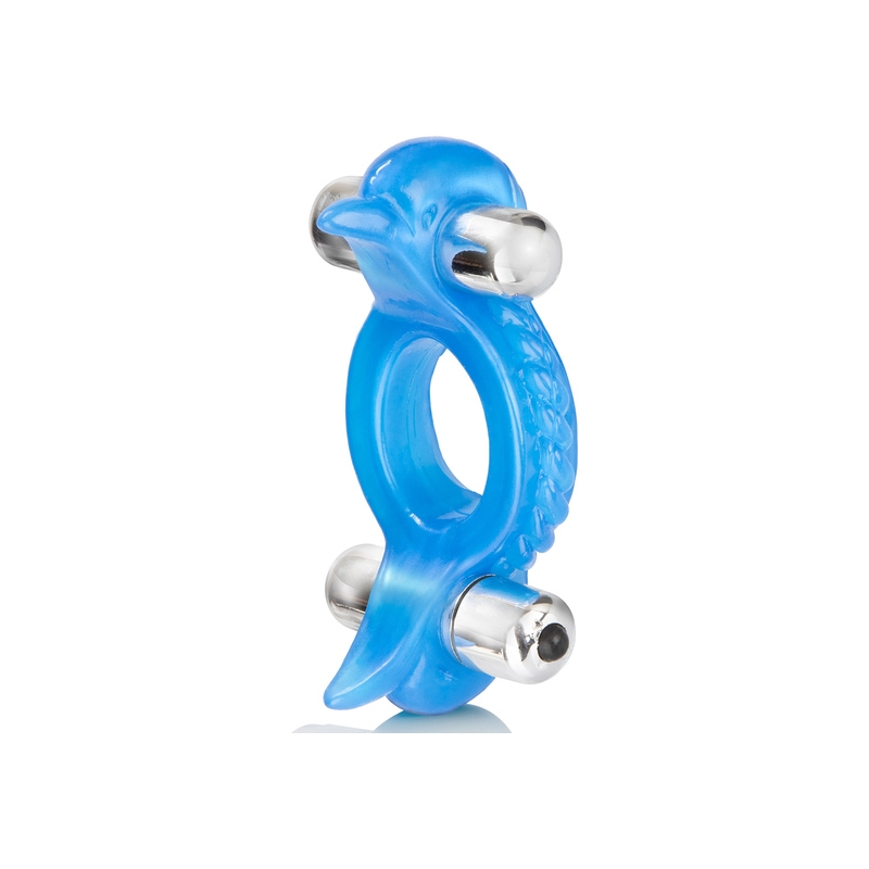 DOUBLE DOLPHIN - ANILLO VIBRADOR AZUL