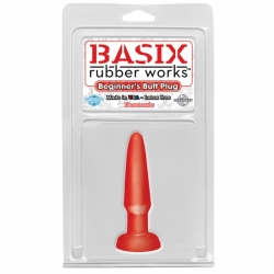 BASIX MINI PLUG ANAL DE GELATINA 9 CM ROJO