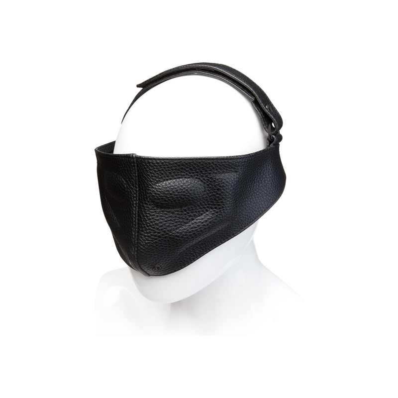 LEATHER BLINDING MASK - NEGRO