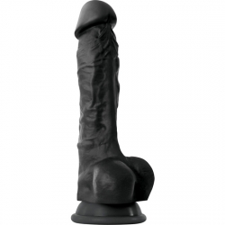 COLOURS PLEASURES PENE REALÍSTICO 18CM - NEGRO