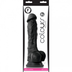 COLOURS PLEASURES PENE REALÍSTICO 18CM - NEGRO