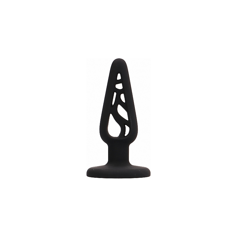 BUTT PLUG - HOLLOW 3 - 10CM NEGRO