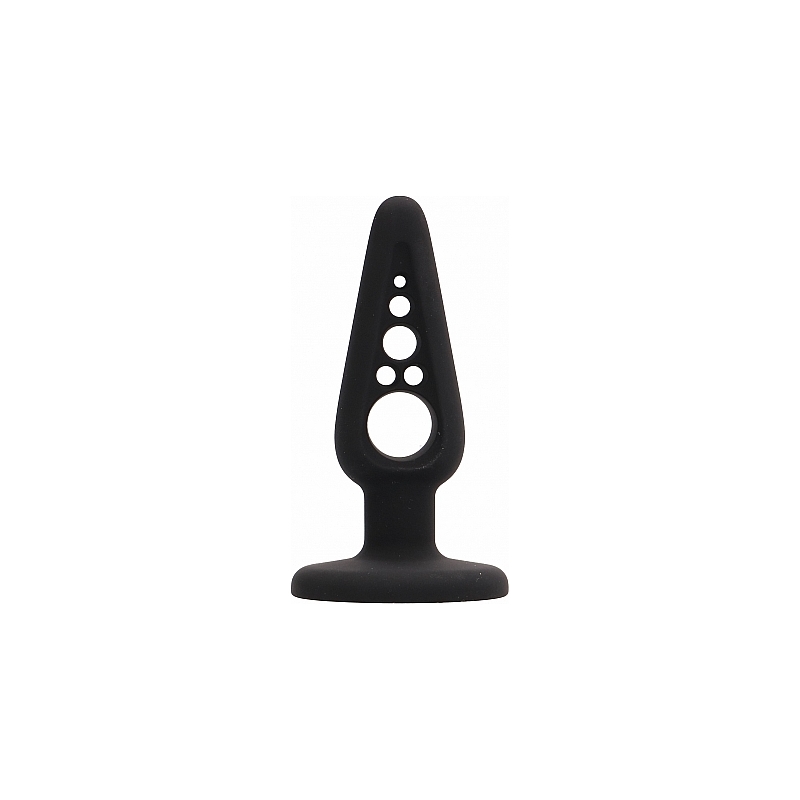 BUTT PLUG - HOLLOW 4 - 10CM NEGRO