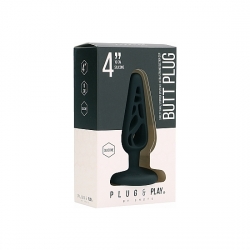 BUTT PLUG - HOLLOW 4 - 10CM NEGRO